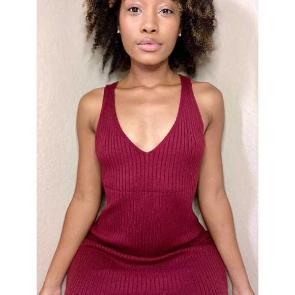 ❤️ Color Block Ribbed Midi Dress ❤️ - Picture 4 of 6